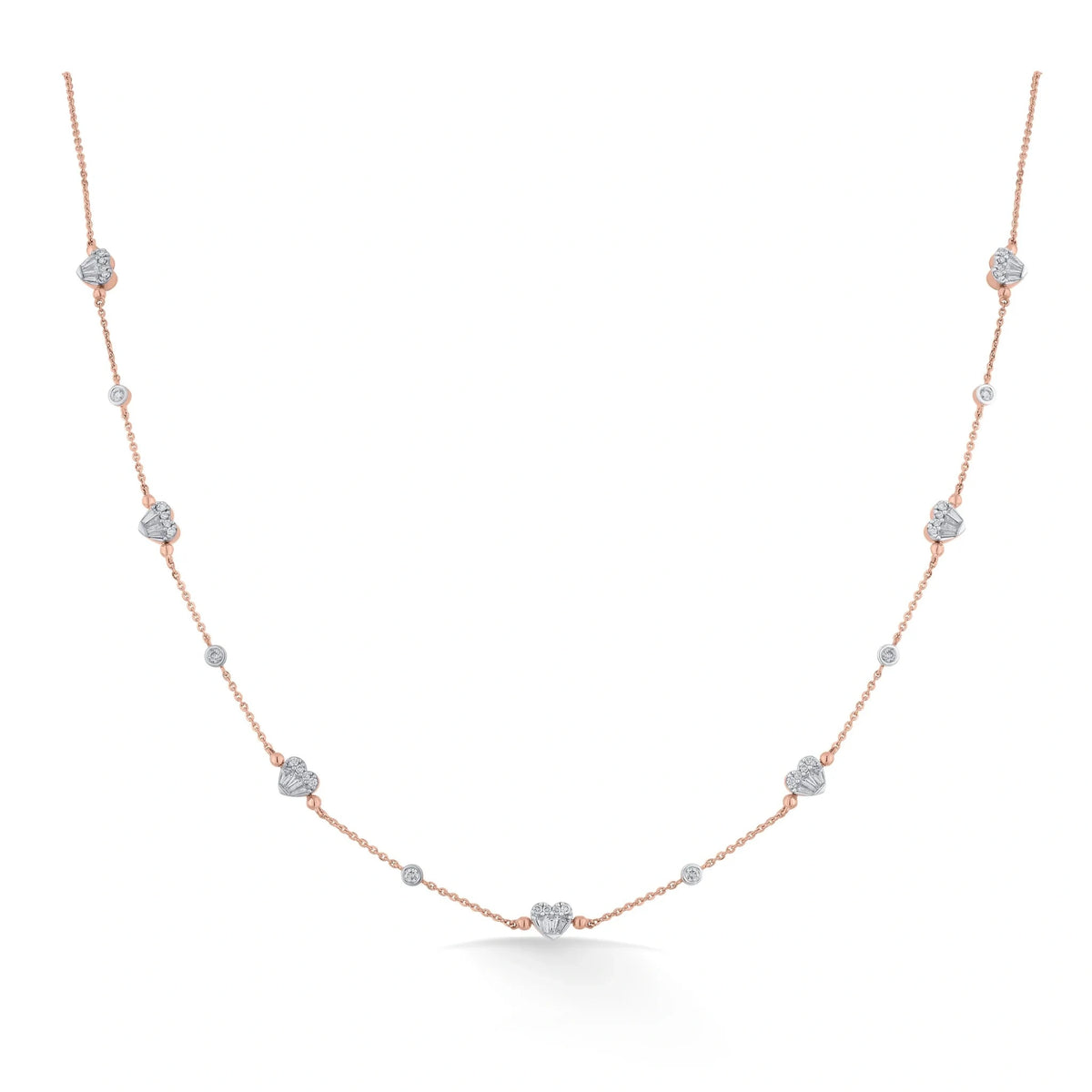 Hearts Aglow Diamond Necklace - Zen Diamond India