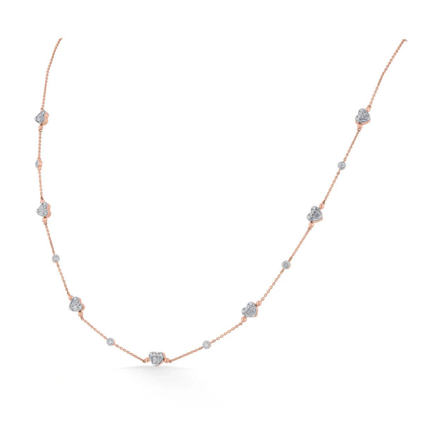 Hearts Aglow Diamond Necklace - Zen Diamond India