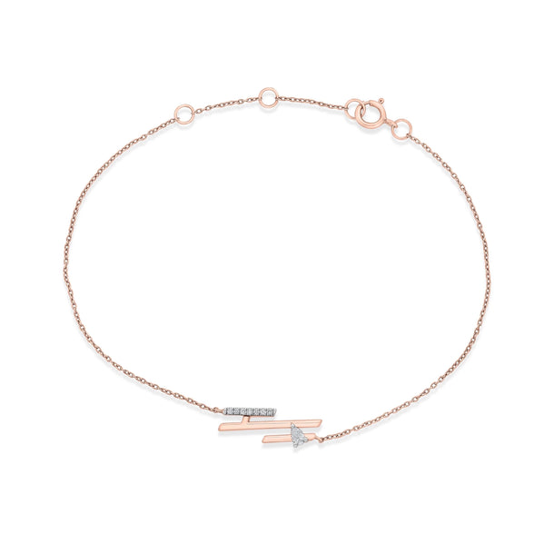 Seven Up Tri Bar Bracelet - Zen Diamond India