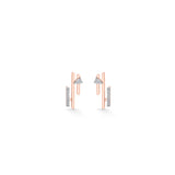 Seven Up Tri bar Earring - Zen Diamond India