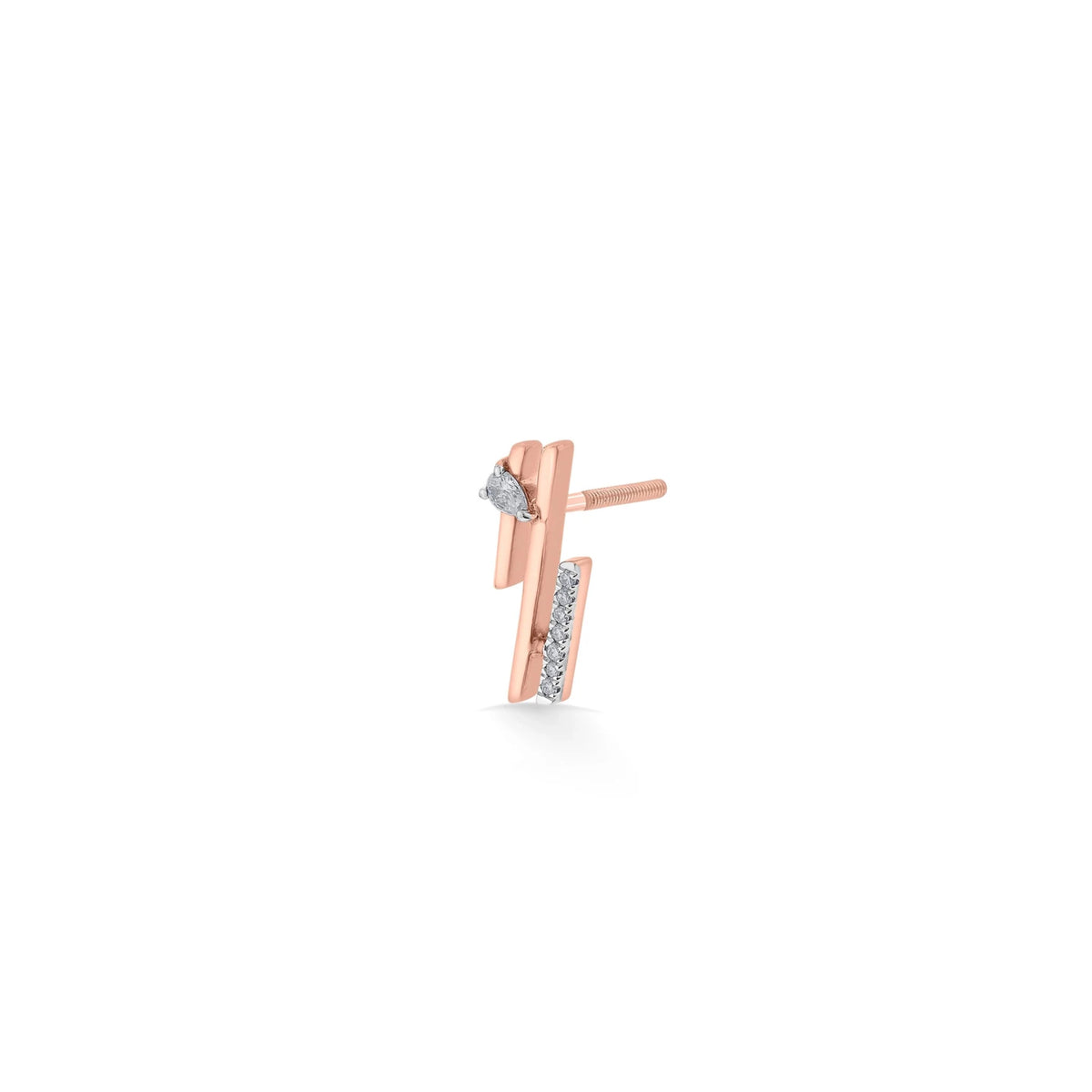 Seven Up Tri bar Earring - Zen Diamond India