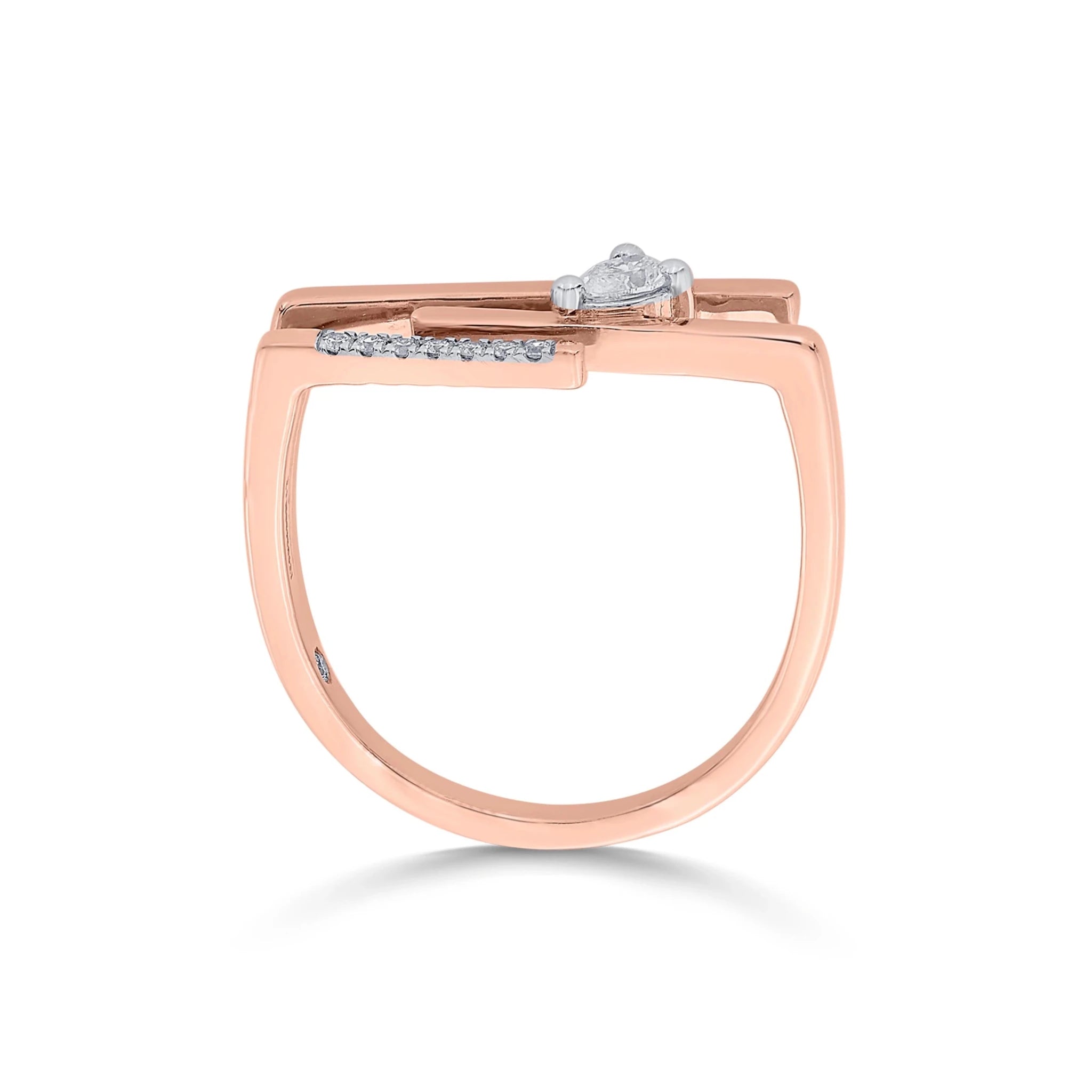 Seven Up Tri bar Ring - Zen Diamond India