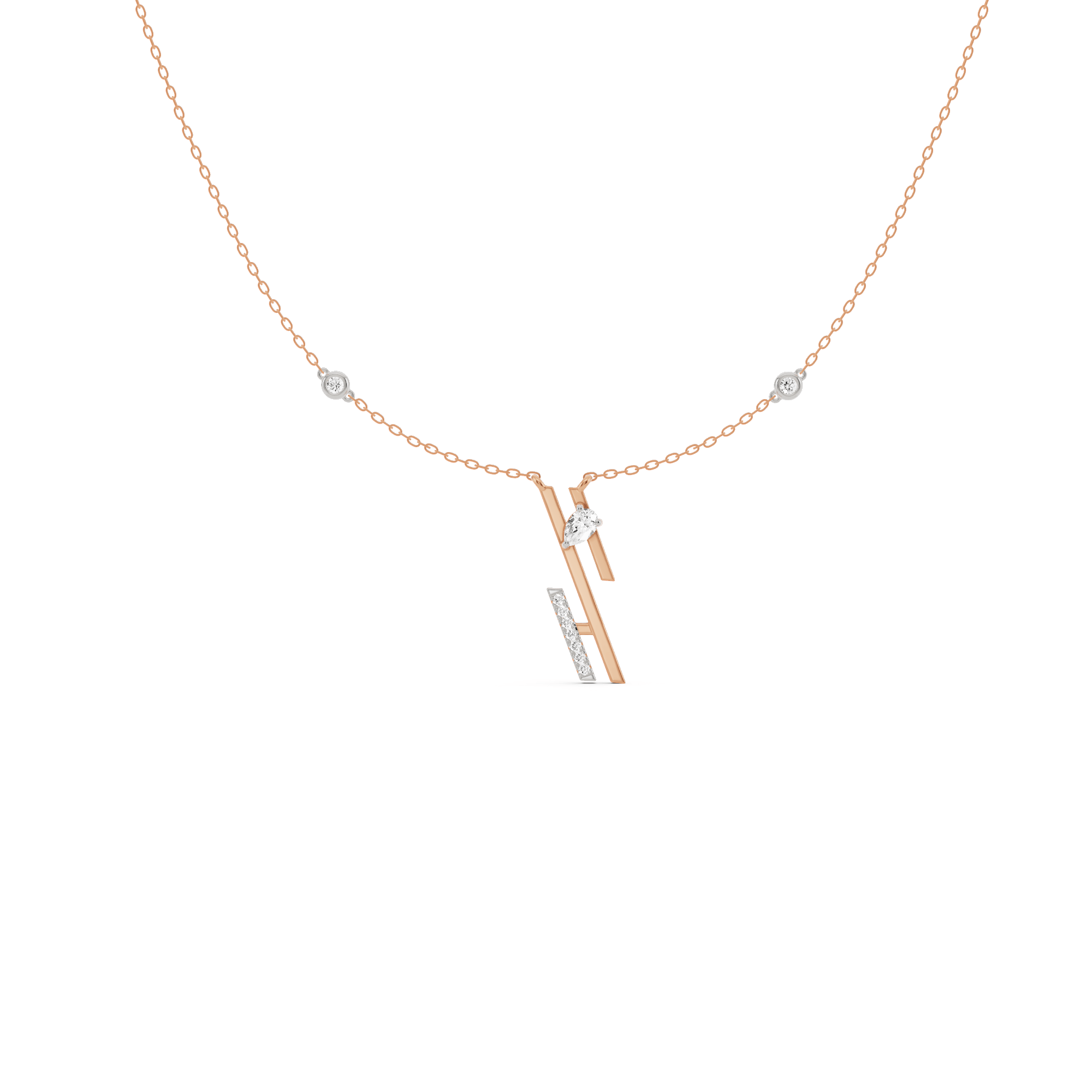 Seven Up Tri bar Pendant - Zen Diamond India