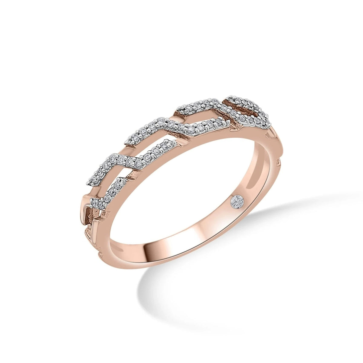 Cuban Grid Glimmer Ring