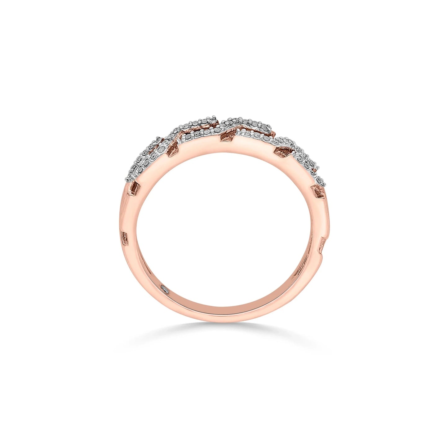 Cuban Grid Glimmer Ring