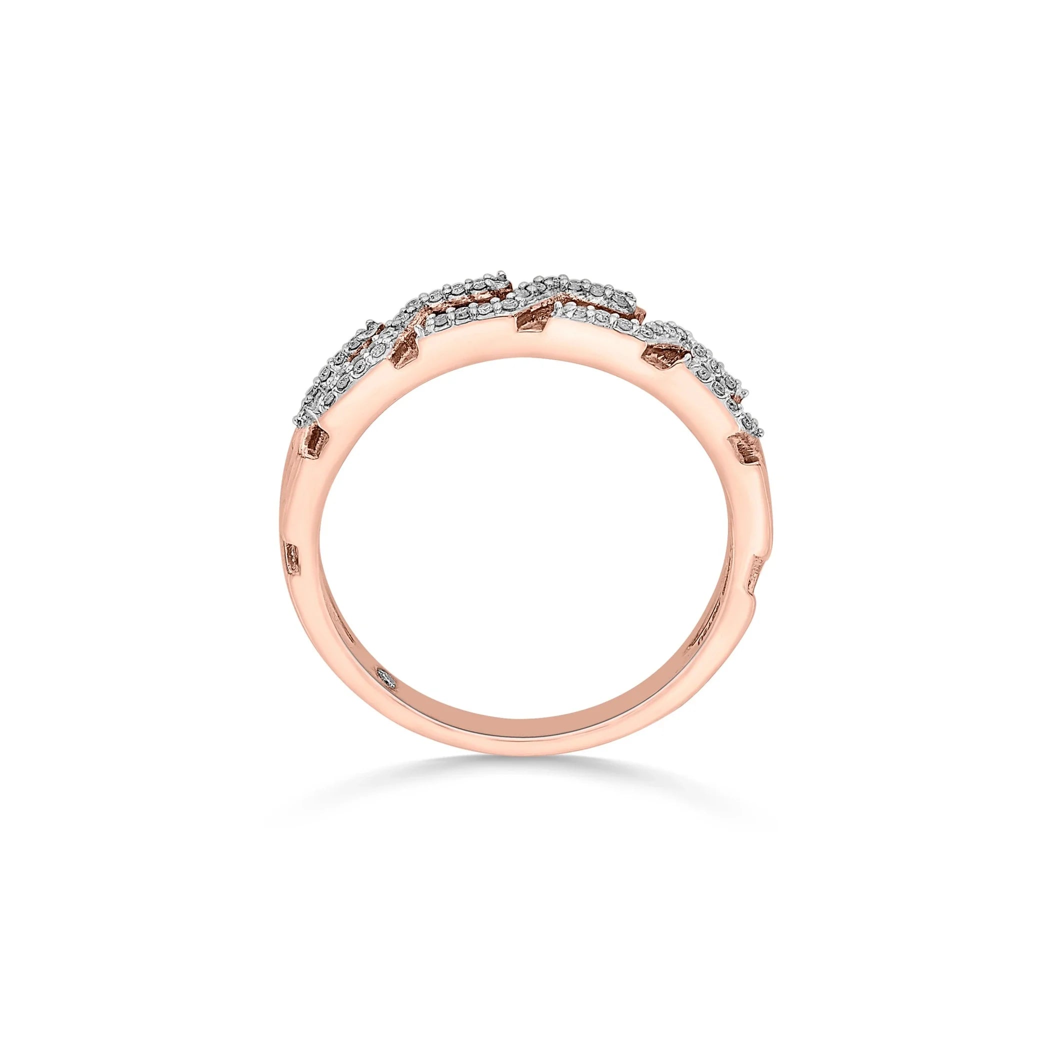 Cuban Grid Glimmer Ring - Zen Diamond India