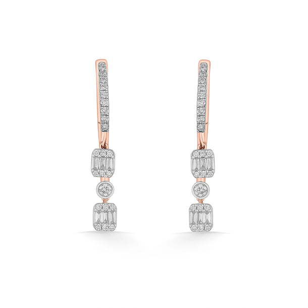 Classic Dual Rectangle Drops - Zen Diamond India