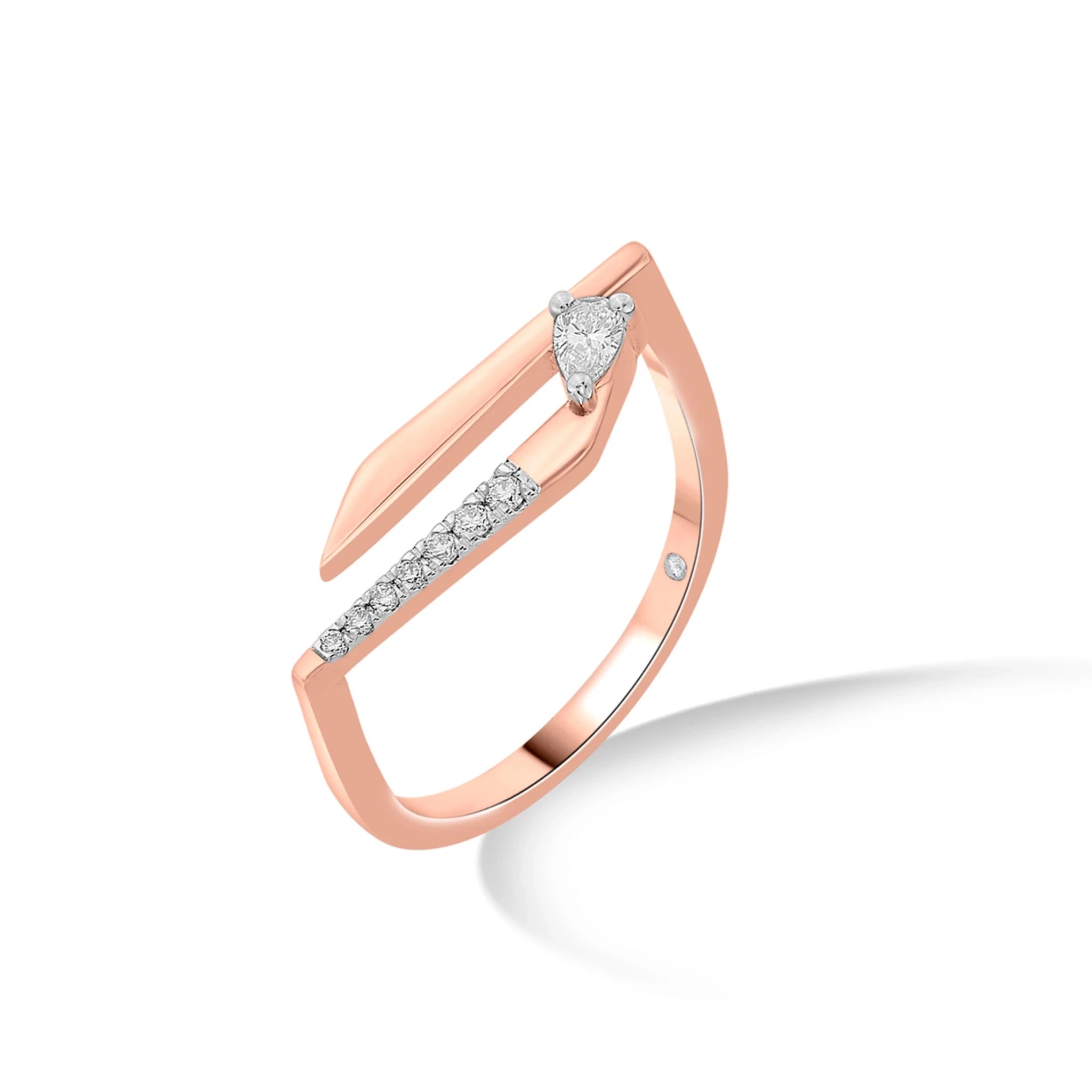 Seven Up Abstract Ring - Zen Diamond India