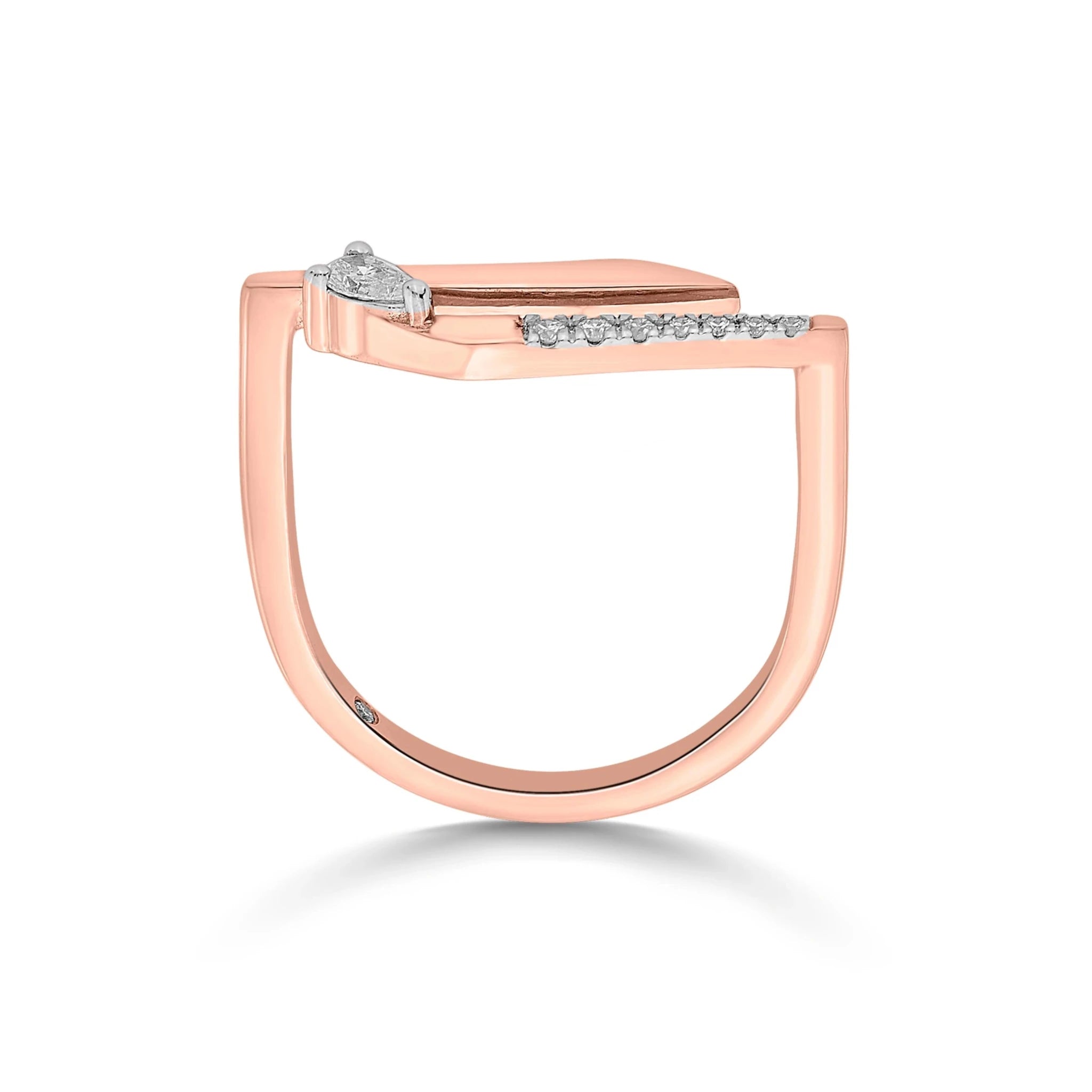 Seven Up Abstract Ring - Zen Diamond India