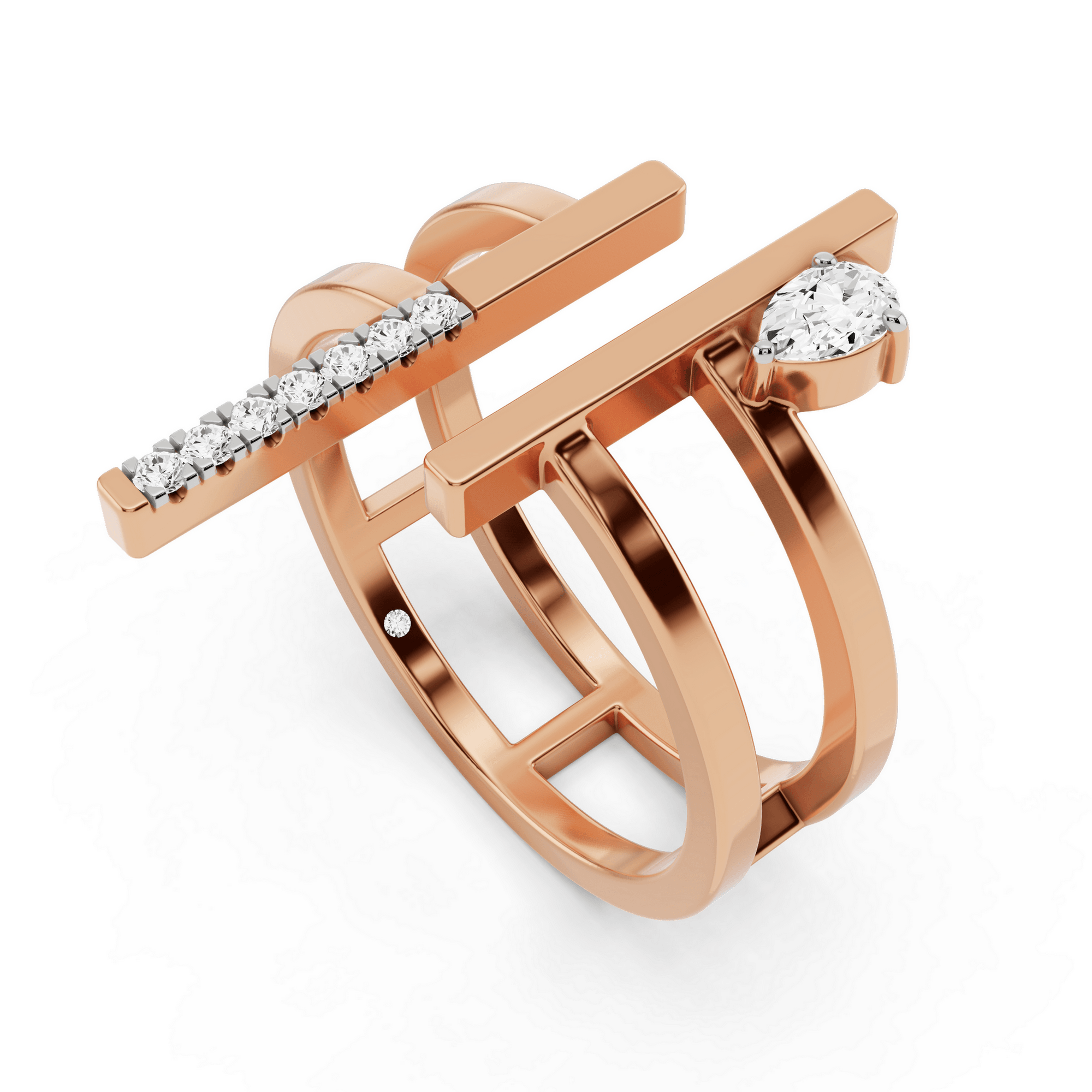 Seven Up Abstract Ring