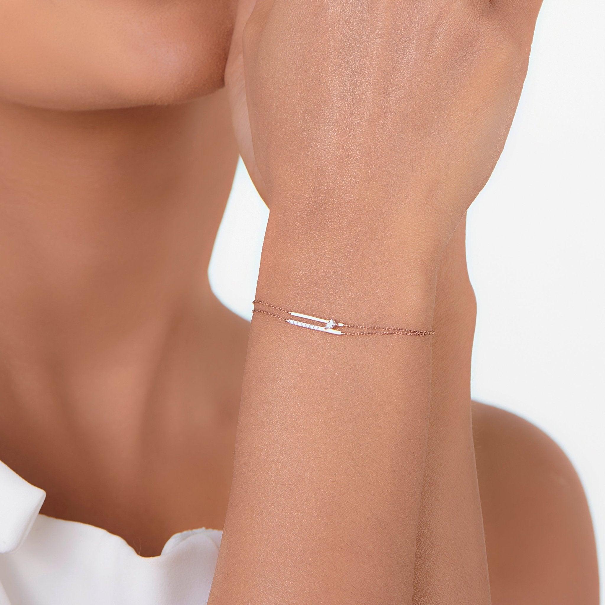 Seven Up Abstract Bar Bracelet