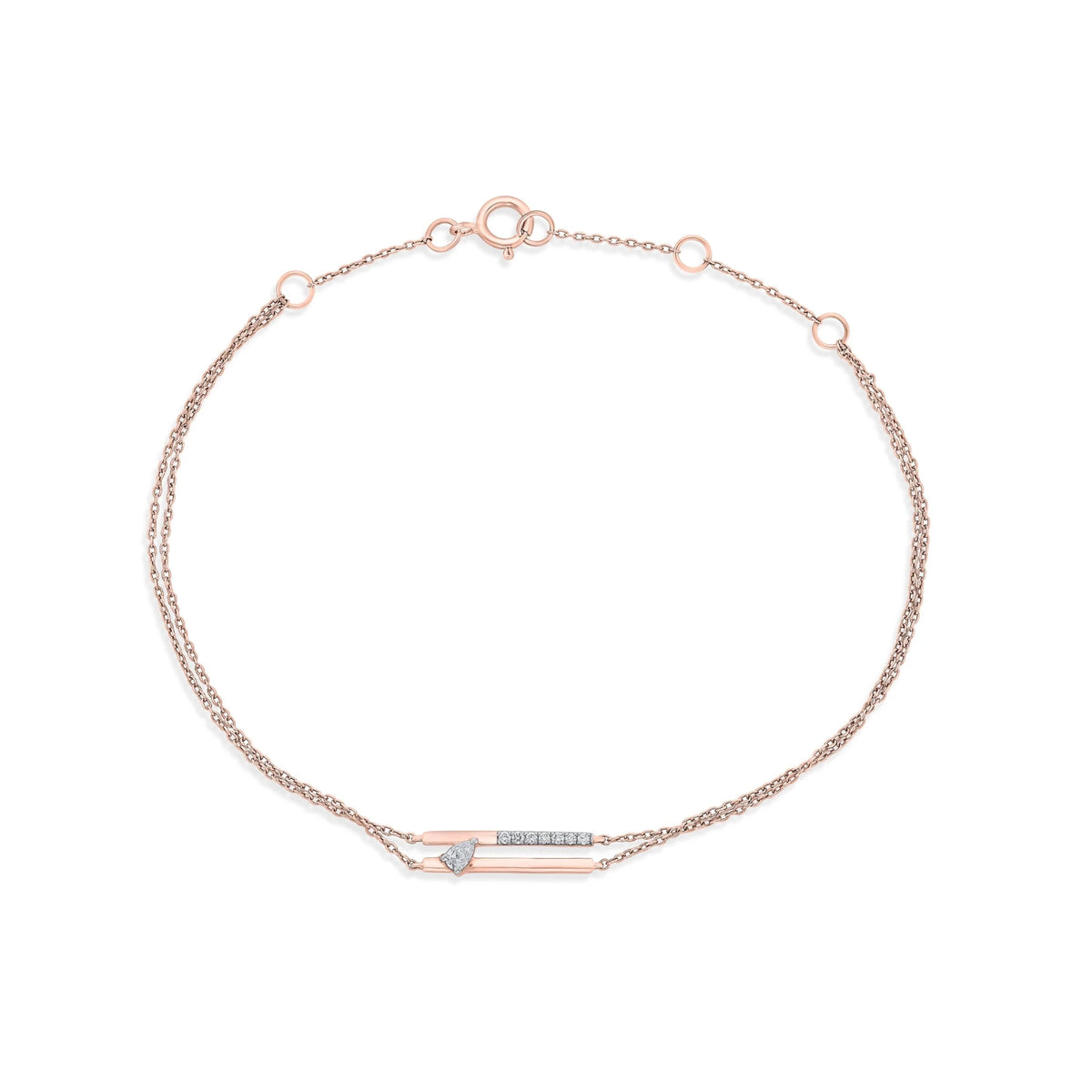 Seven Up Abstract Bar Bracelet - Zen Diamond India