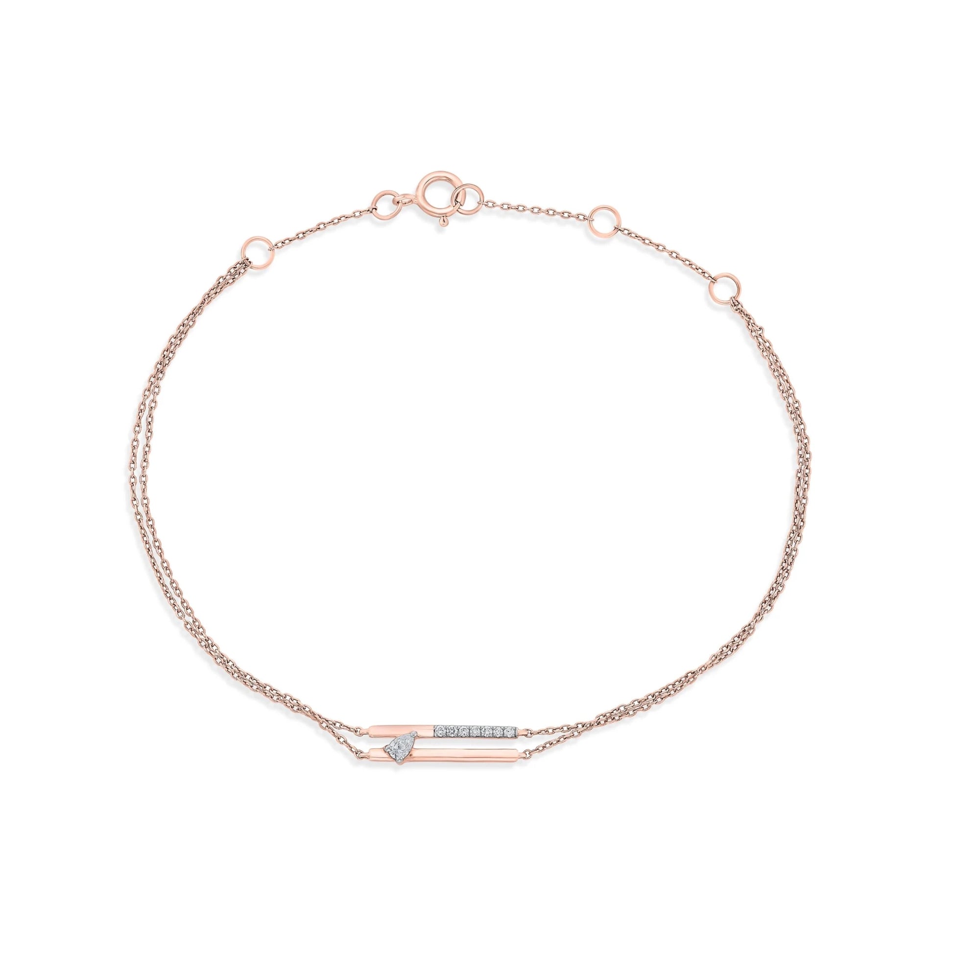 Seven Up Abstract Bar Bracelet - Zen Diamond India