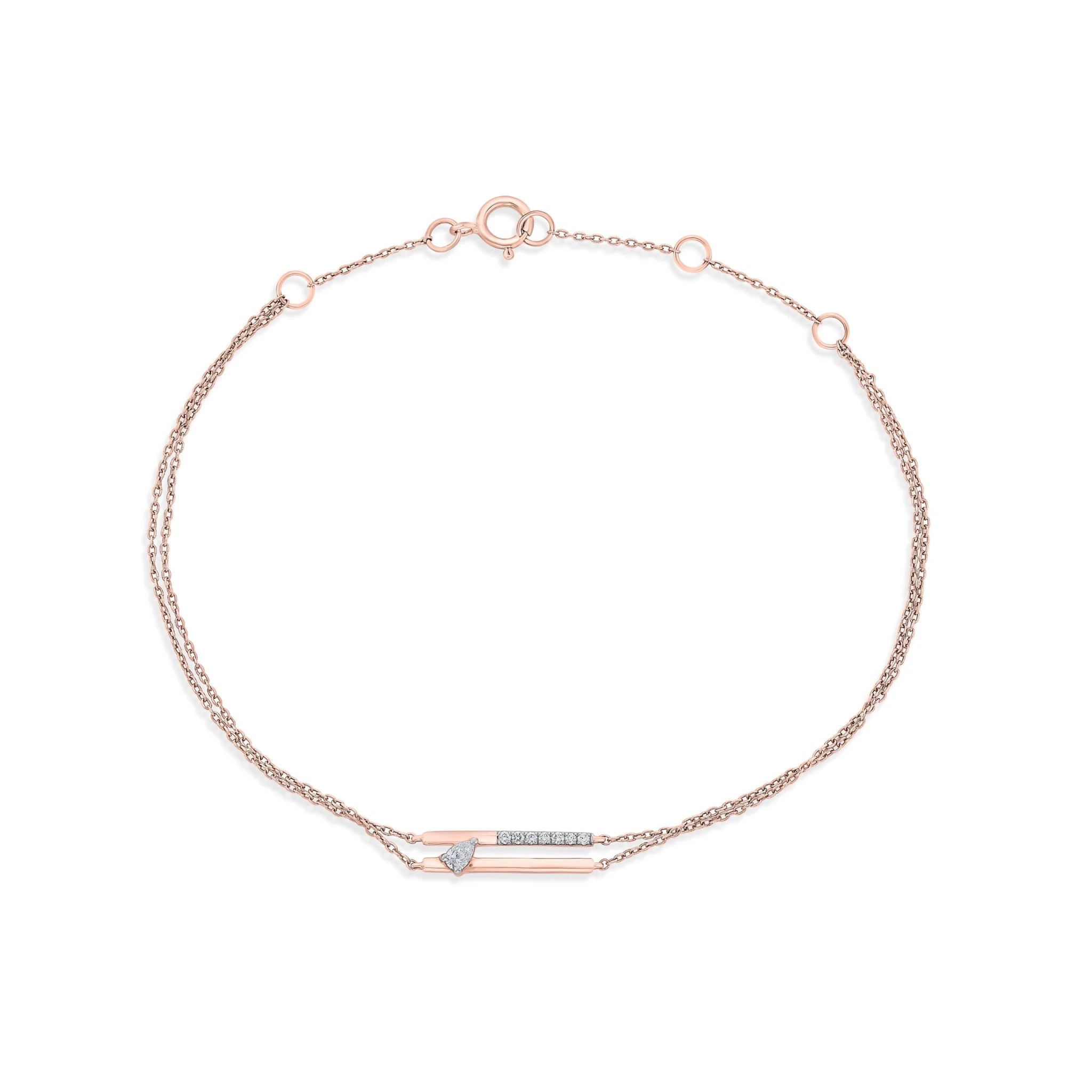 Seven Up Abstract Bar Bracelet - Zen Diamond India