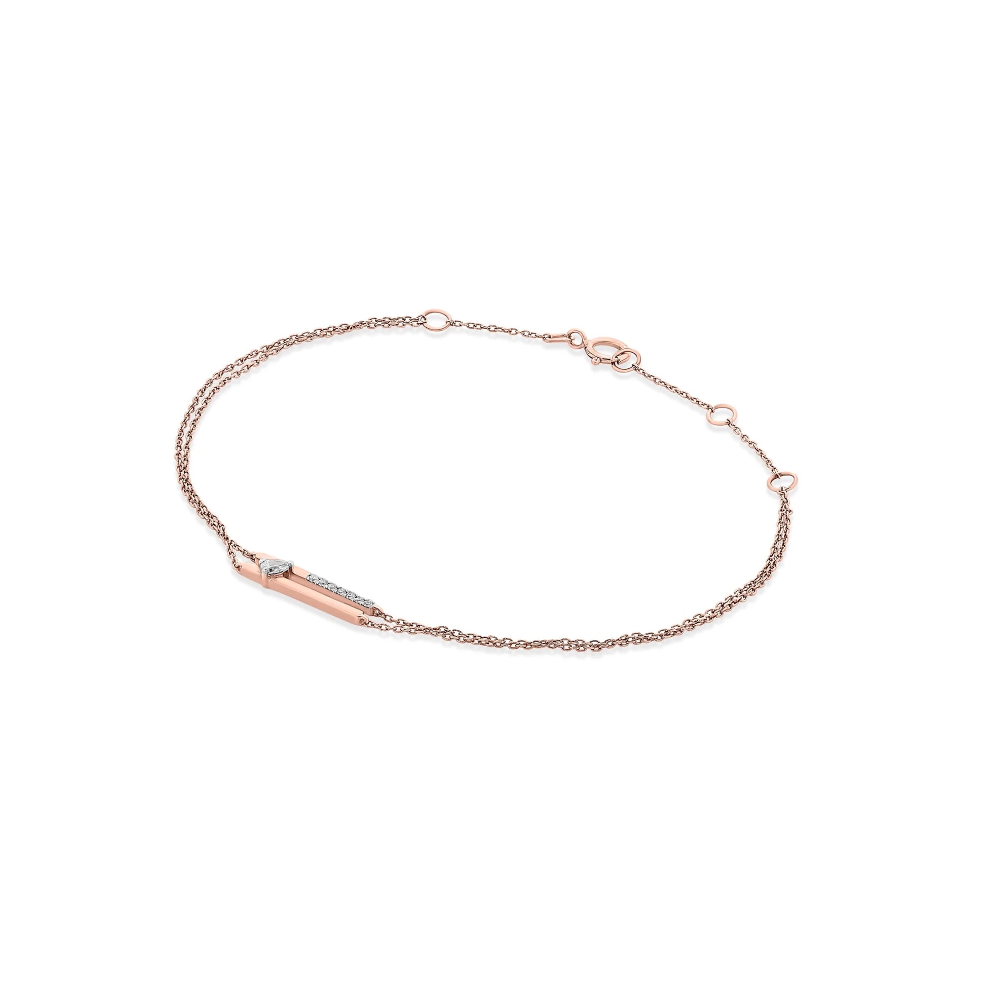 Seven Up Abstract Bar Bracelet - Zen Diamond India