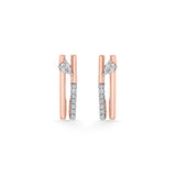 Seven Up Abstract Bar Earrings - Zen Diamond India