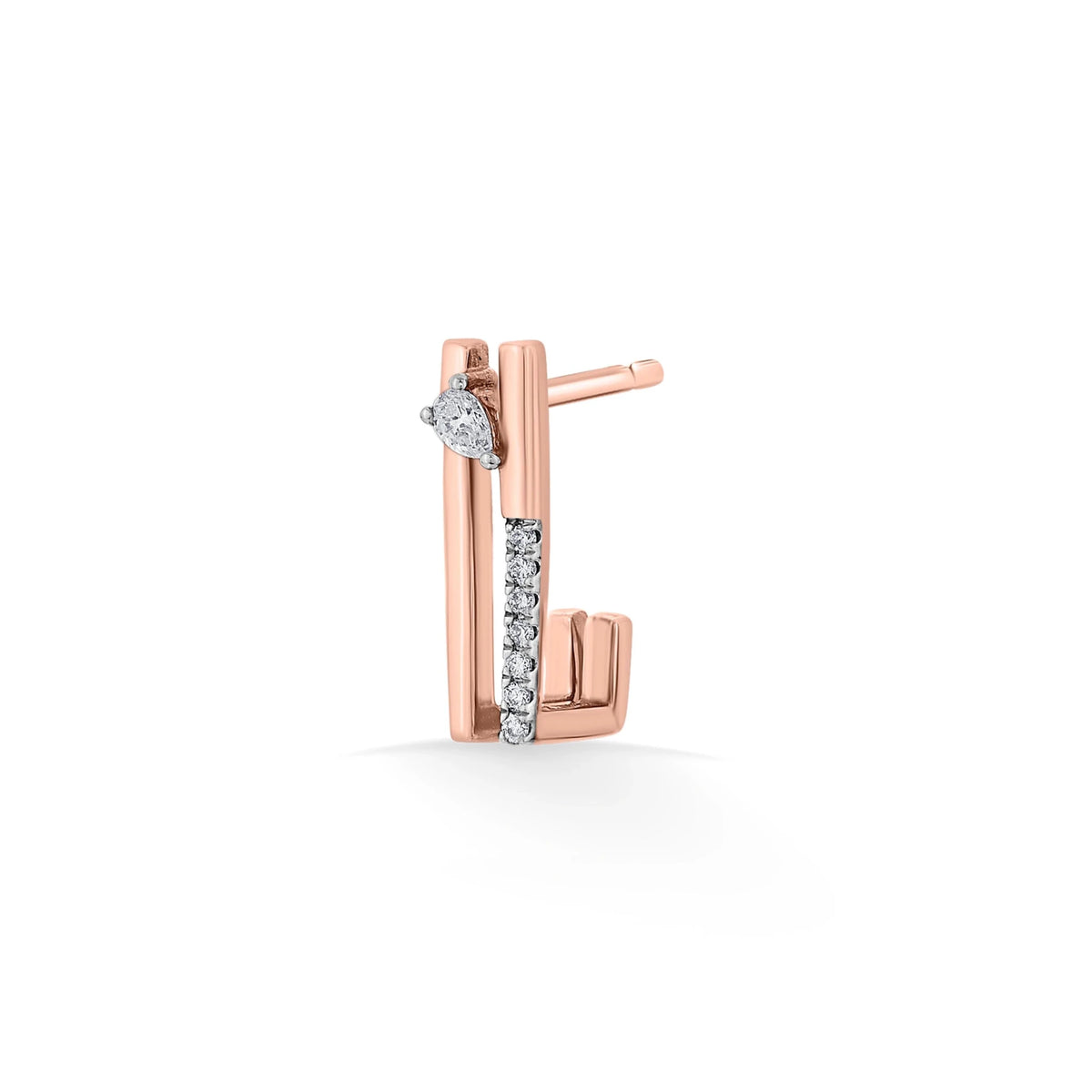 Seven Up Abstract Bar Earrings - Zen Diamond India