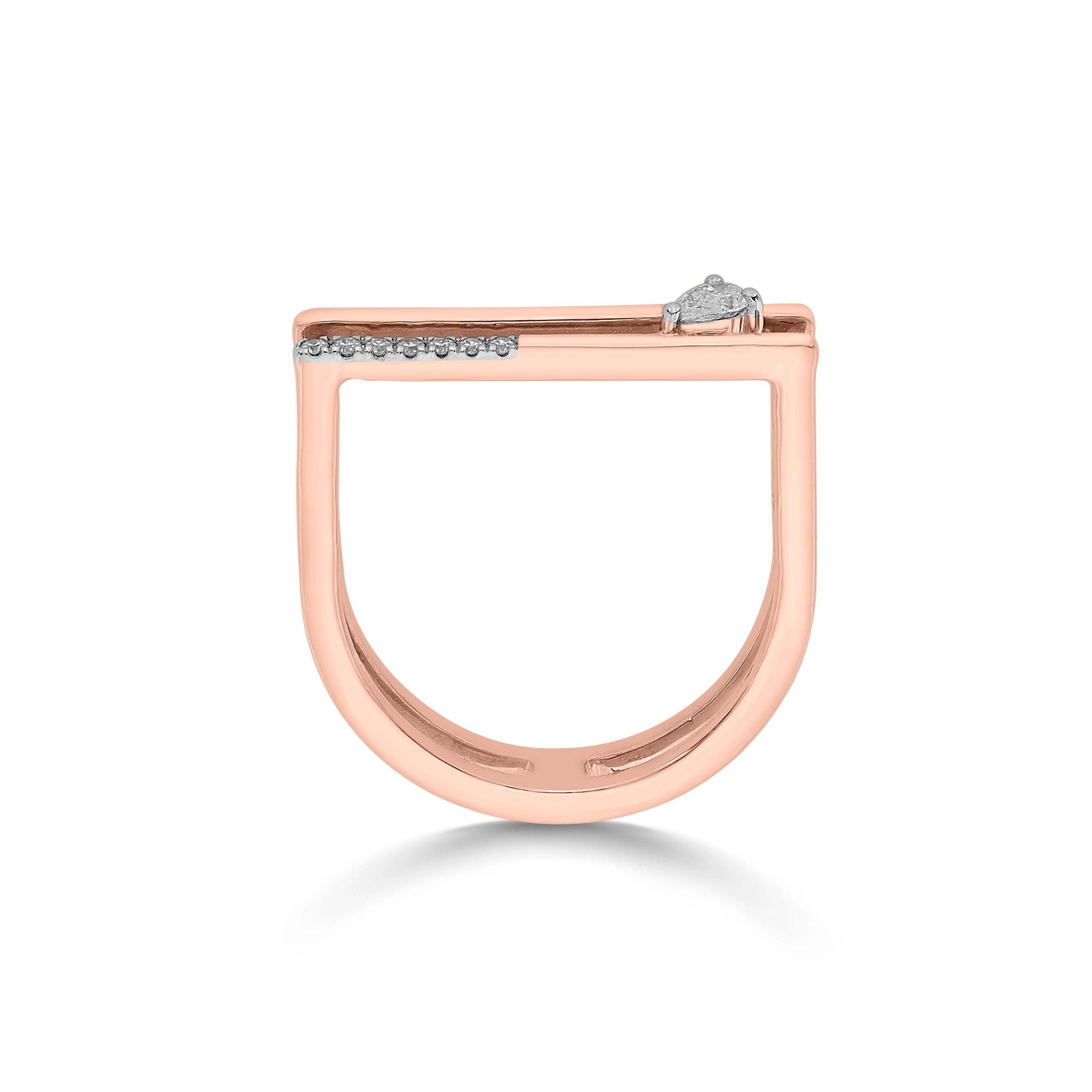 Seven Up Abstract Bar Ring