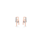Seven Up Abstract Tri Bar Earring - Zen Diamond India