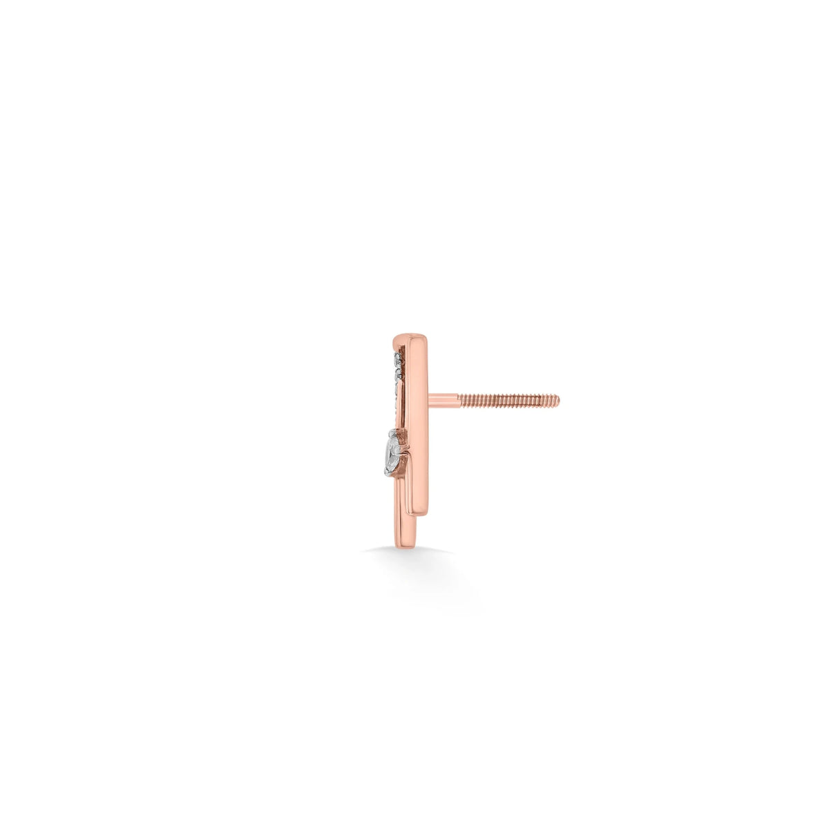 Seven Up Abstract Tri Bar Earring - Zen Diamond India