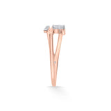 Seven Up Abstract Tri Bar Ring - Zen Diamond India