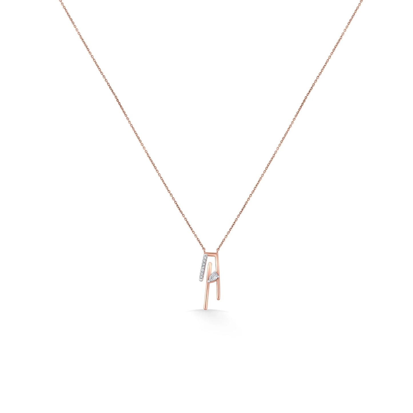 Seven Up Abstract Tri Bar Pendant - Zen Diamond India