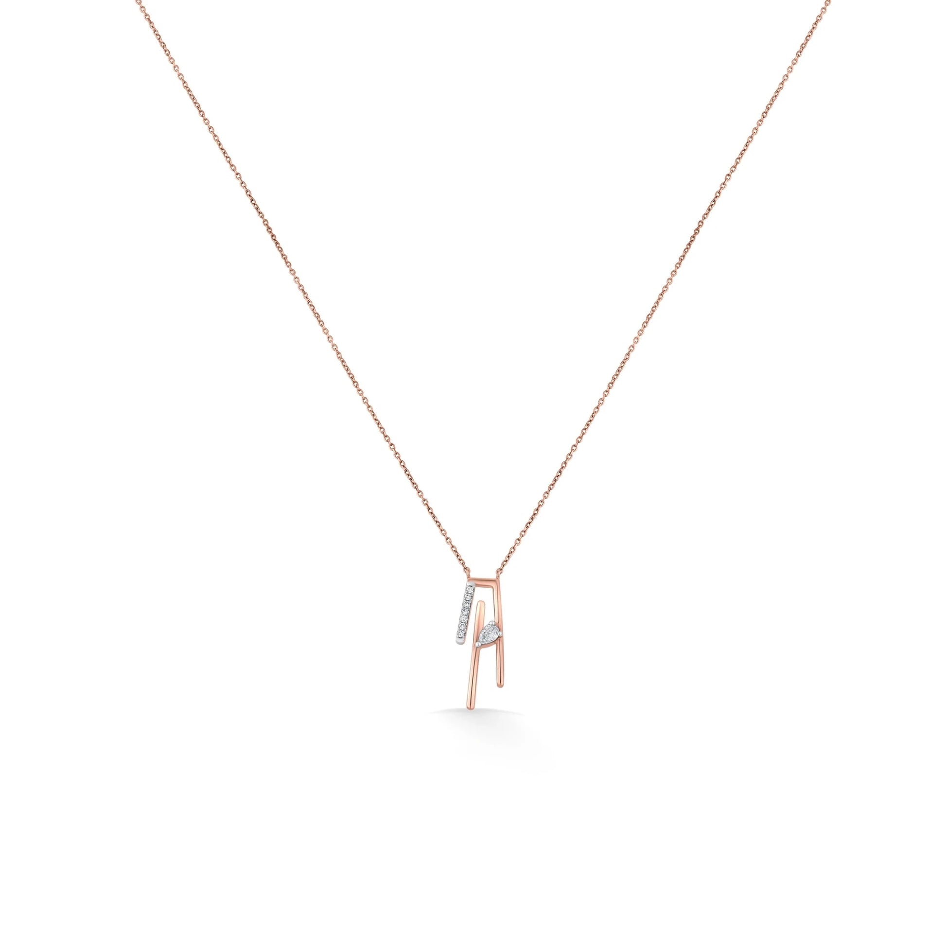 Seven Up Abstract Tri Bar Pendant - Zen Diamond India