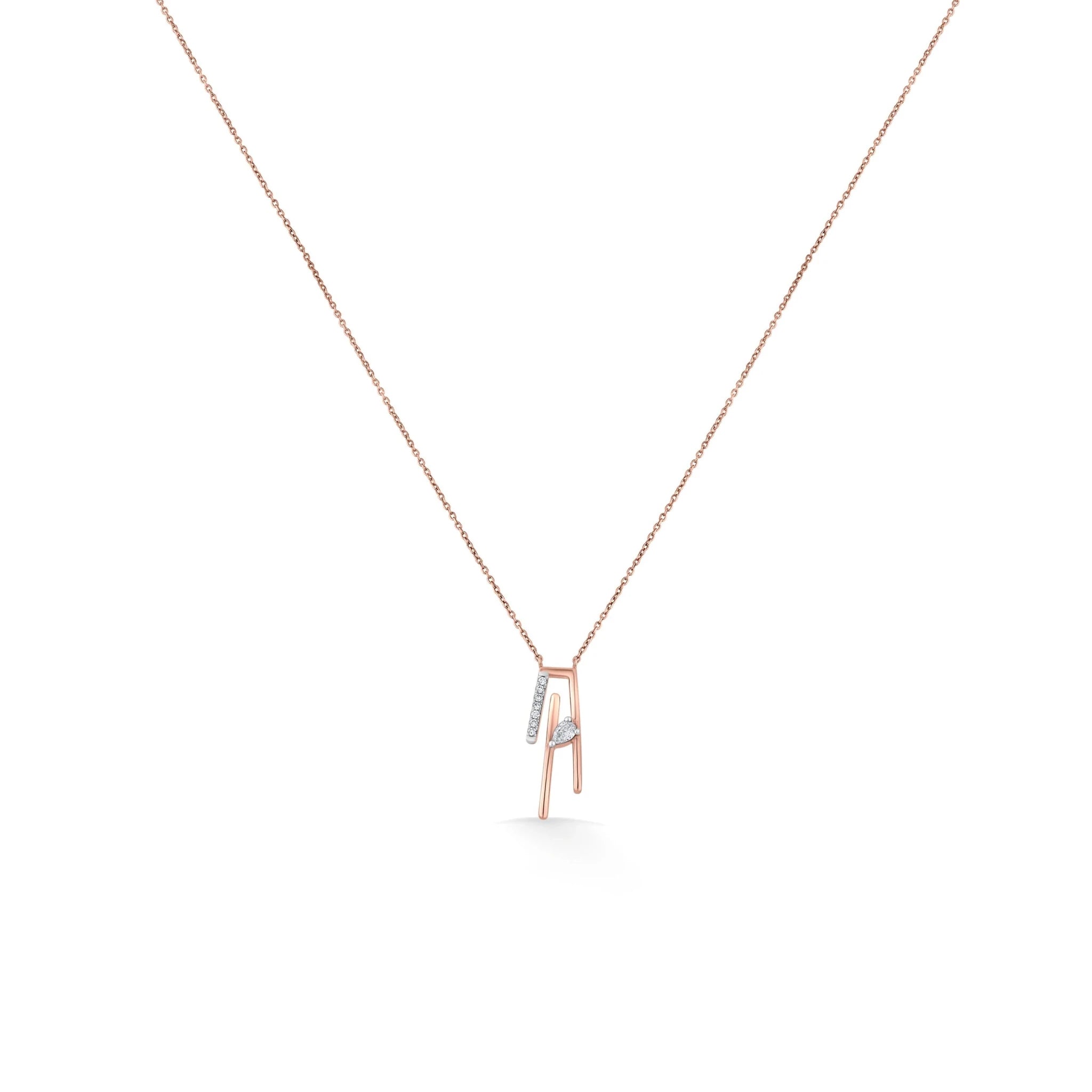 Seven Up Abstract Tri Bar Pendant - Zen Diamond India