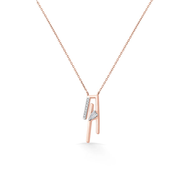 Seven Up Abstract Tri Bar Pendant - Zen Diamond India