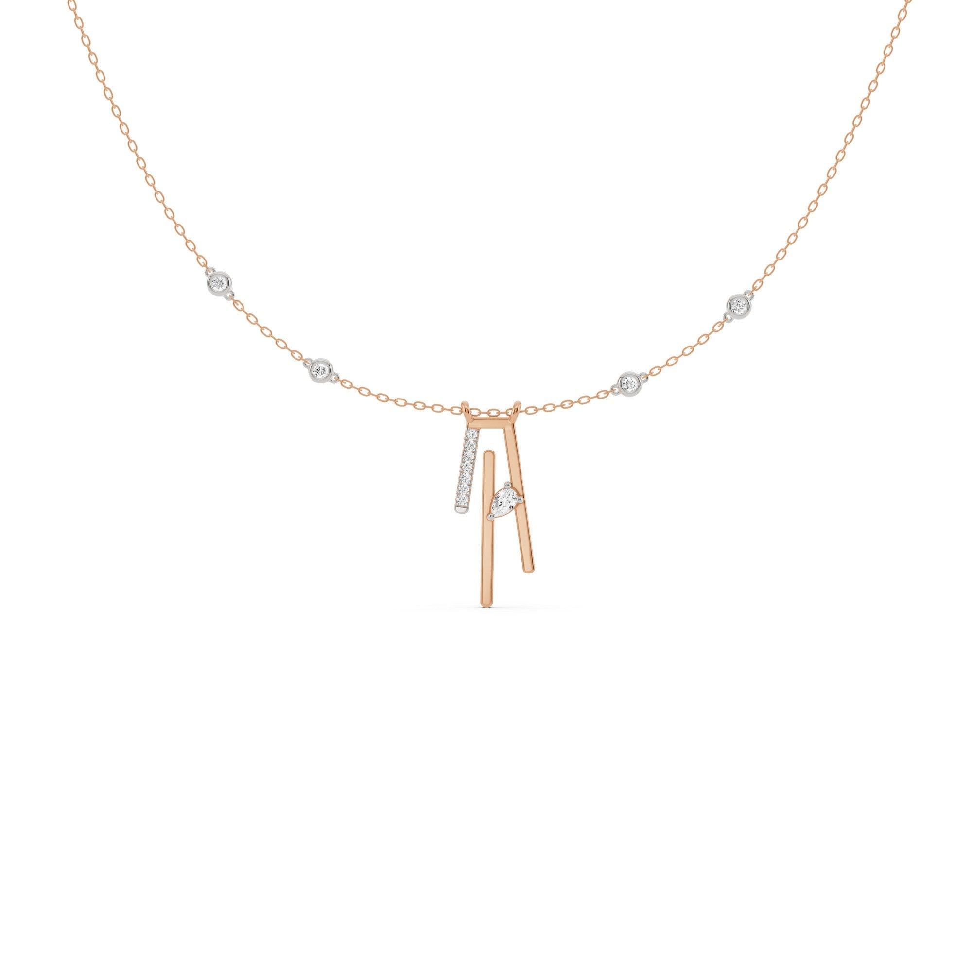 Seven Up Abstarct Tri Bar Pendant