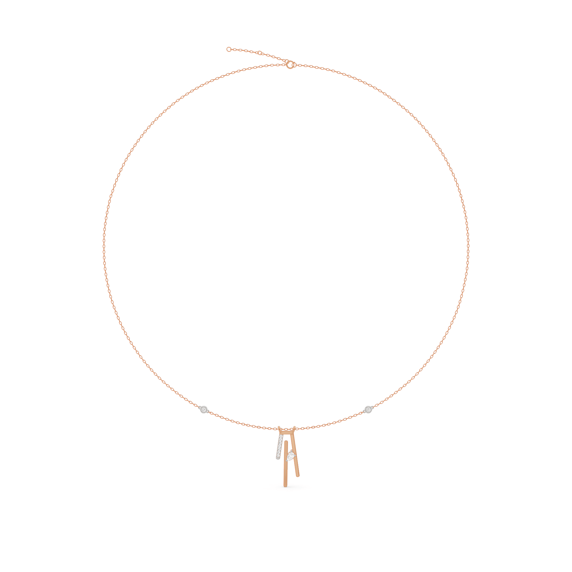 Seven Up Abstarct Tri Bar Pendant - Zen Diamond India