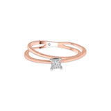 Solitaire Squared Infinity Ring - Zen Diamond India