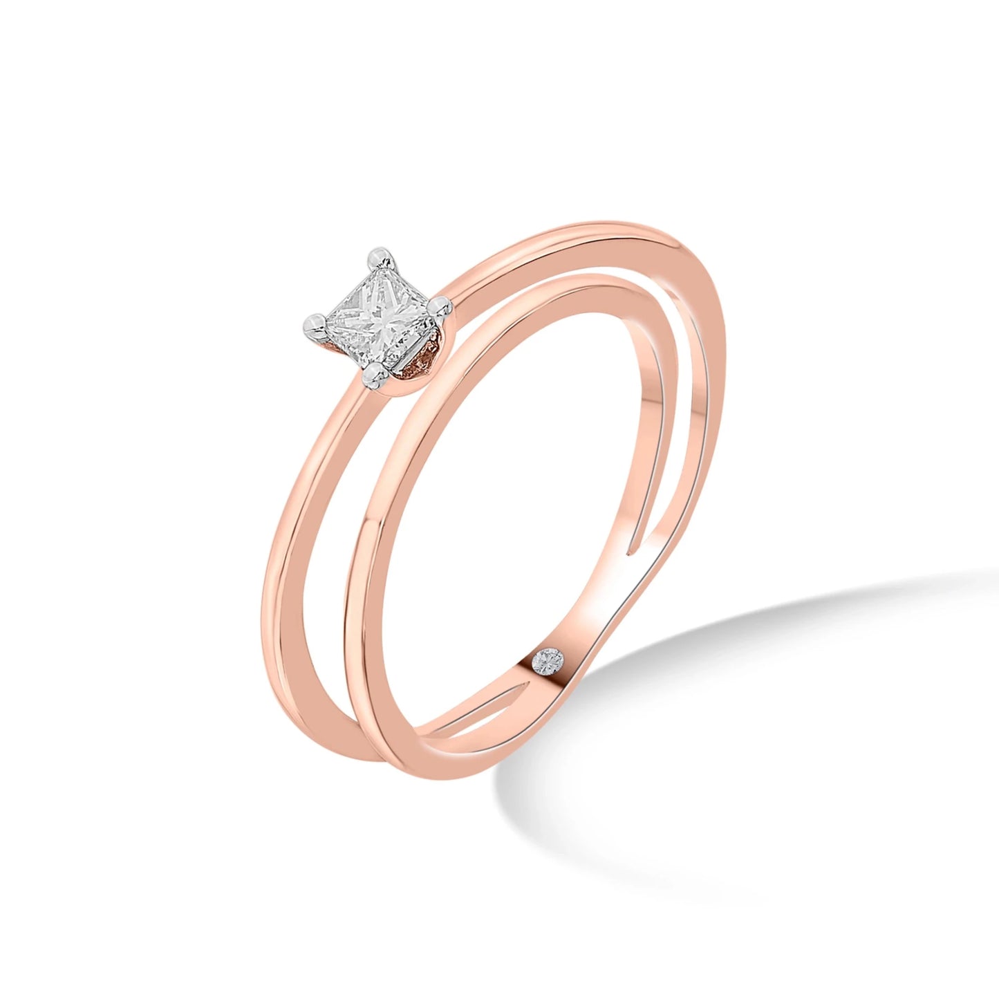 Solitaire Squared Infinity Ring - Zen Diamond India