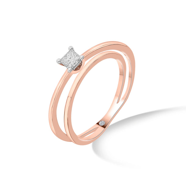 Solitaire Squared Infinity Ring - Zen Diamond India
