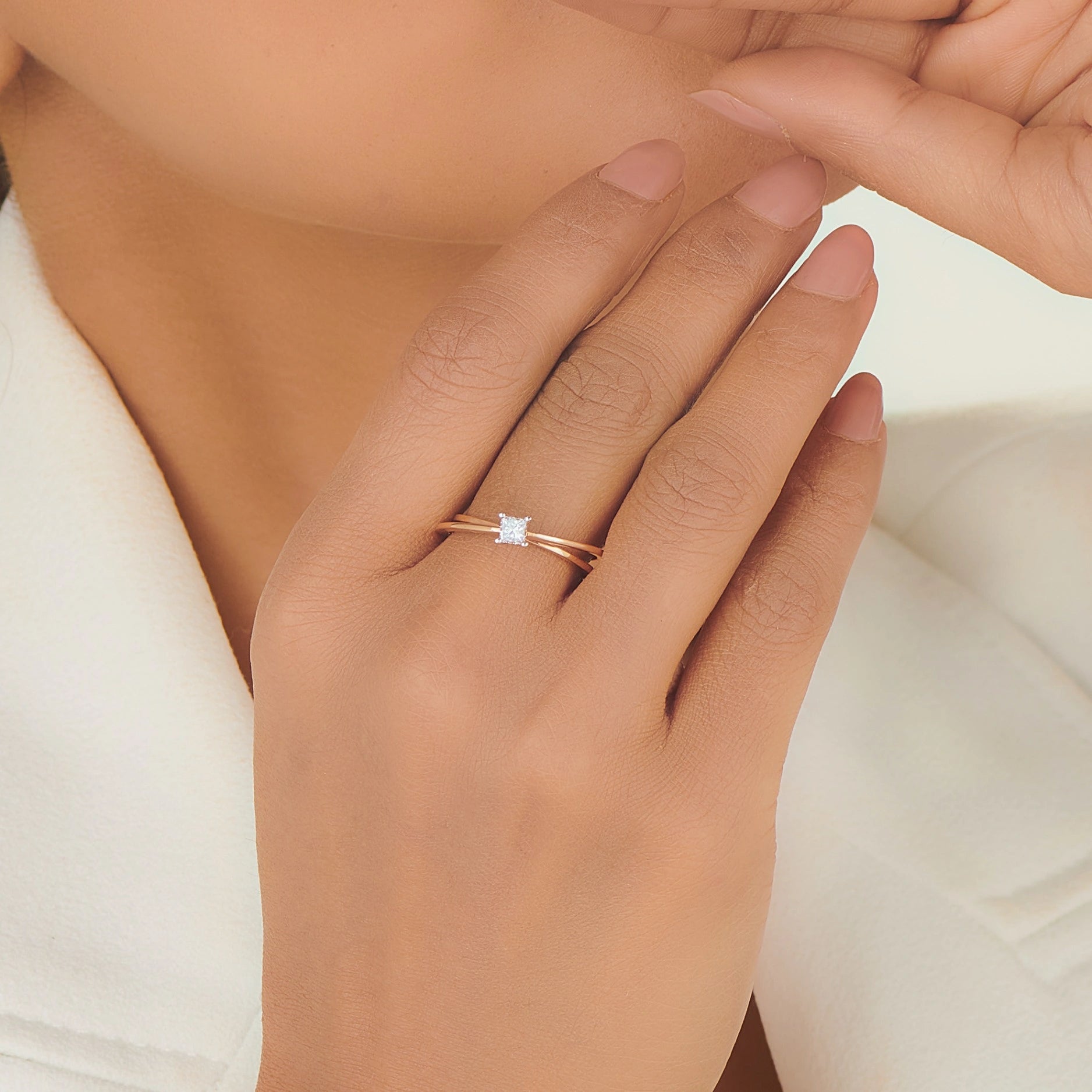 Zen Pirlanata Squared Infinity Ring - Zen Diamond India