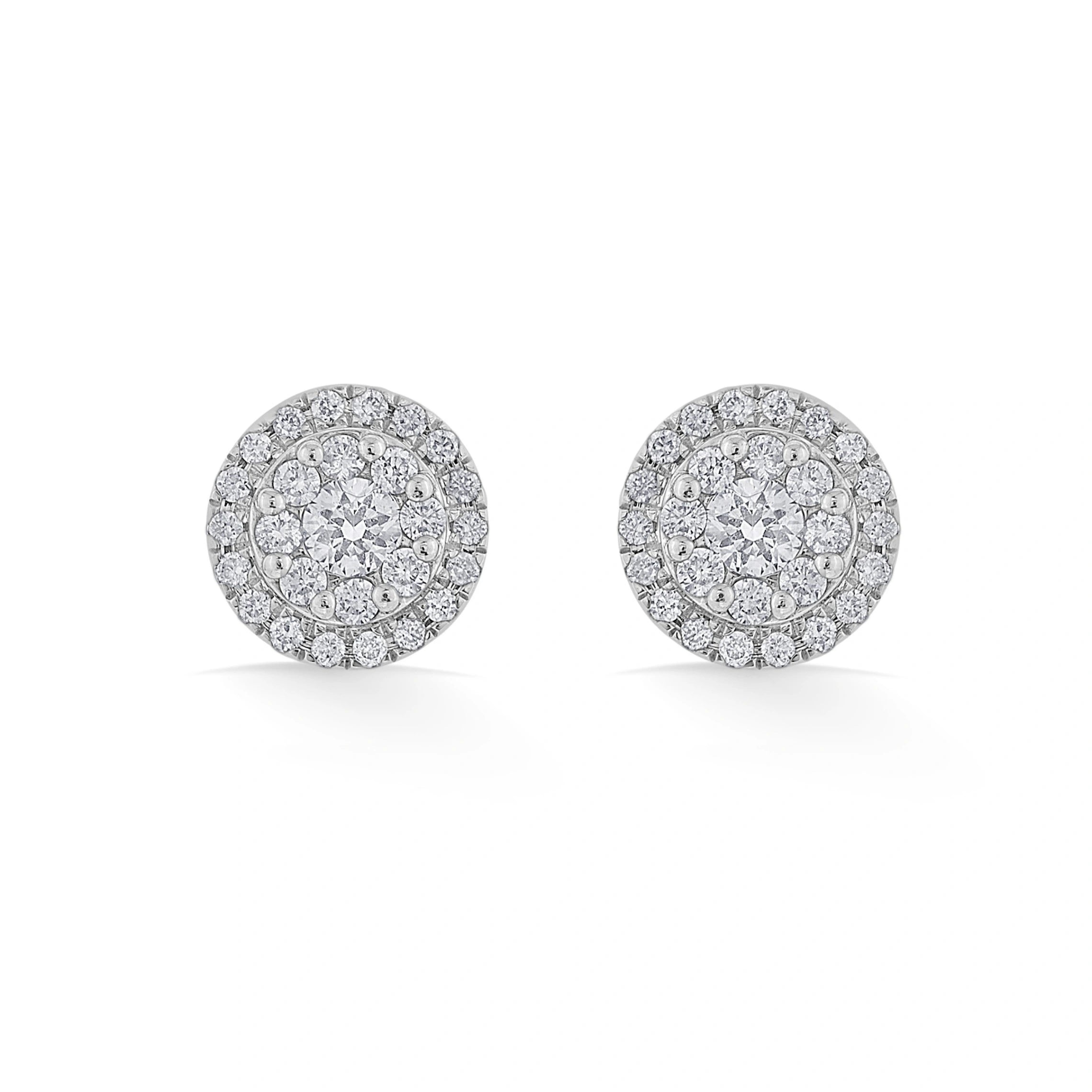 Deck Up Luminous Halo Studs - Zen Diamond India