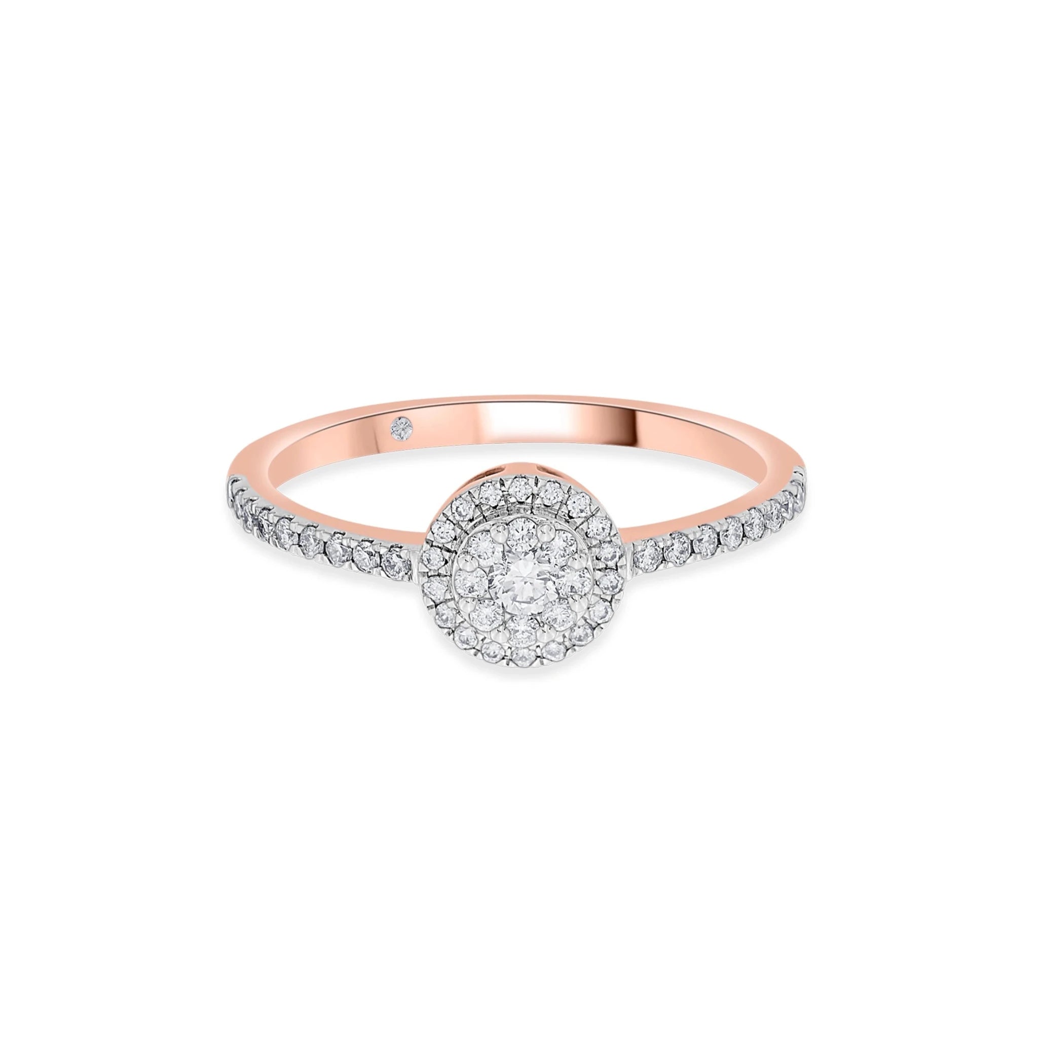 Elysian Glow Halo Ring - Zen Diamond India