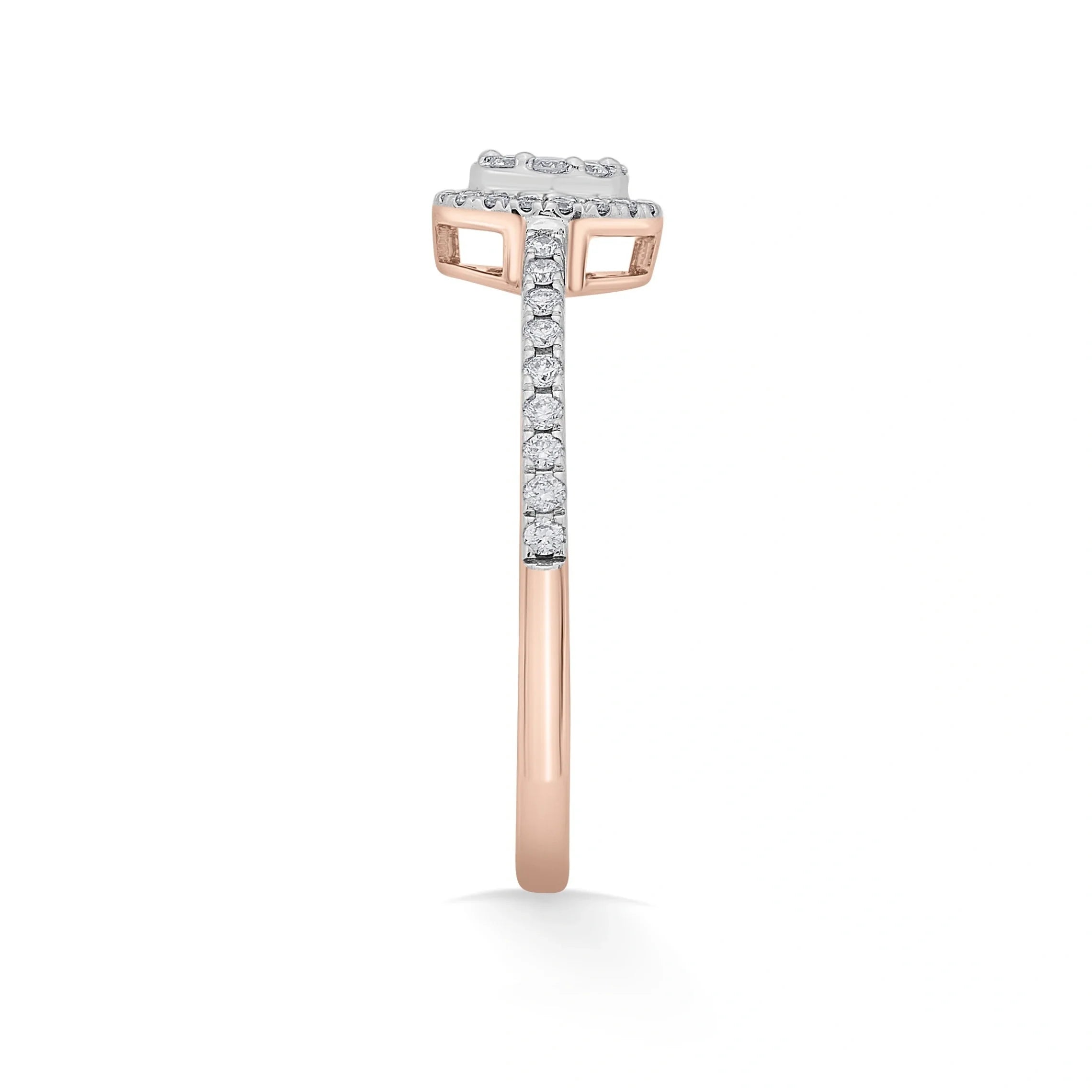 Elysian Glow Halo Ring - Zen Diamond India