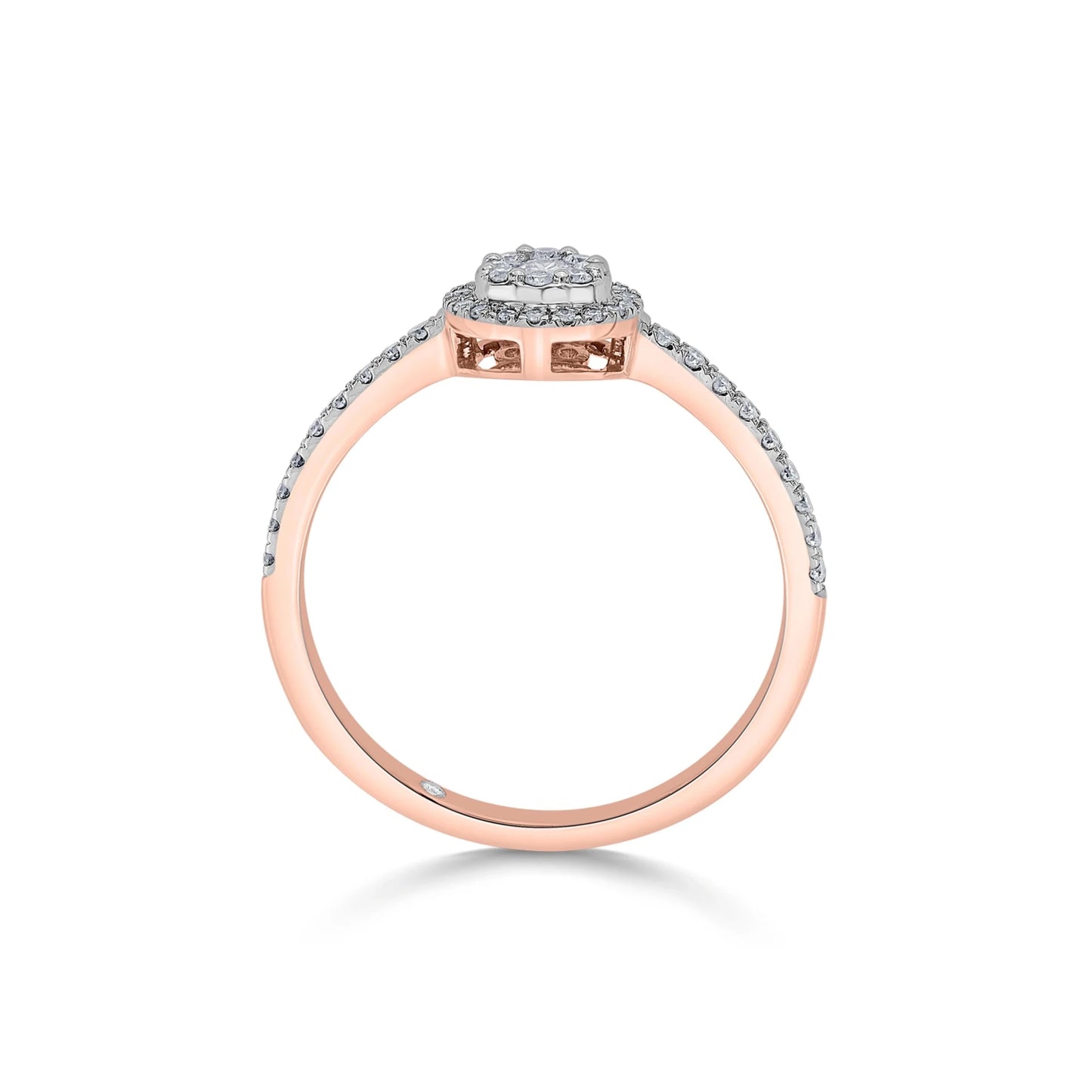 Elysian Glow Halo Ring - Zen Diamond India