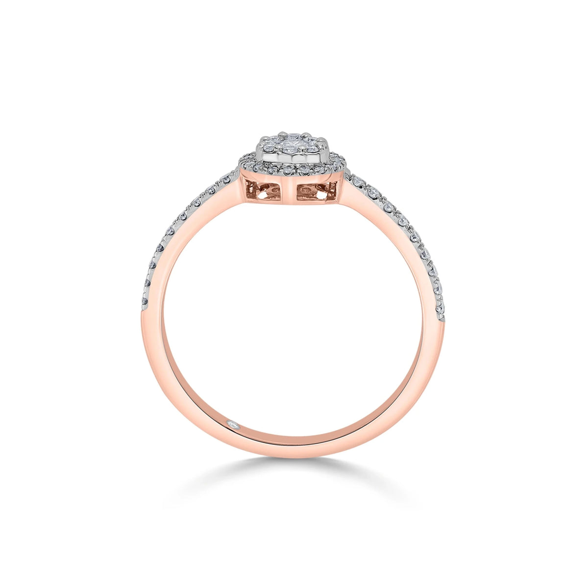 Elysian Glow Halo Ring - Zen Diamond India