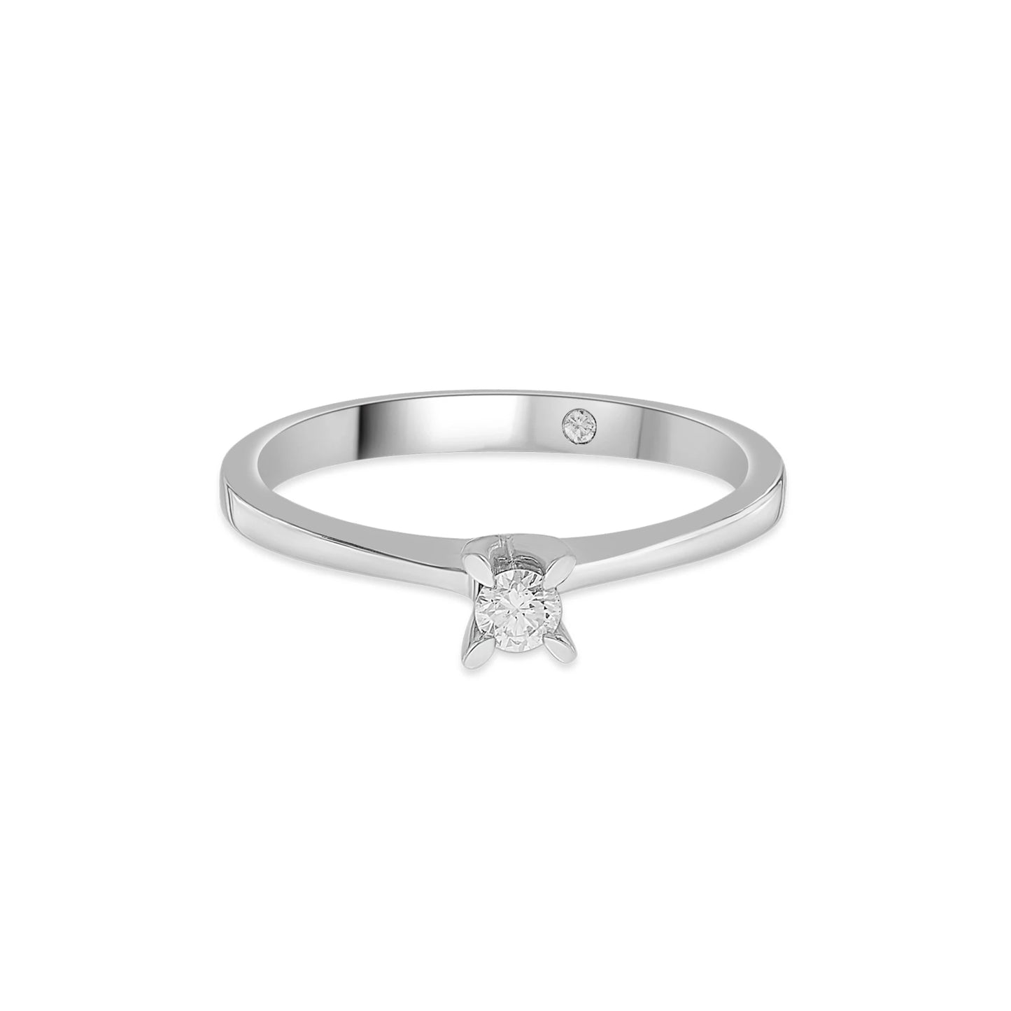 Solitaire Eternal Sparkle Minimalist Ring - Zen Diamond India