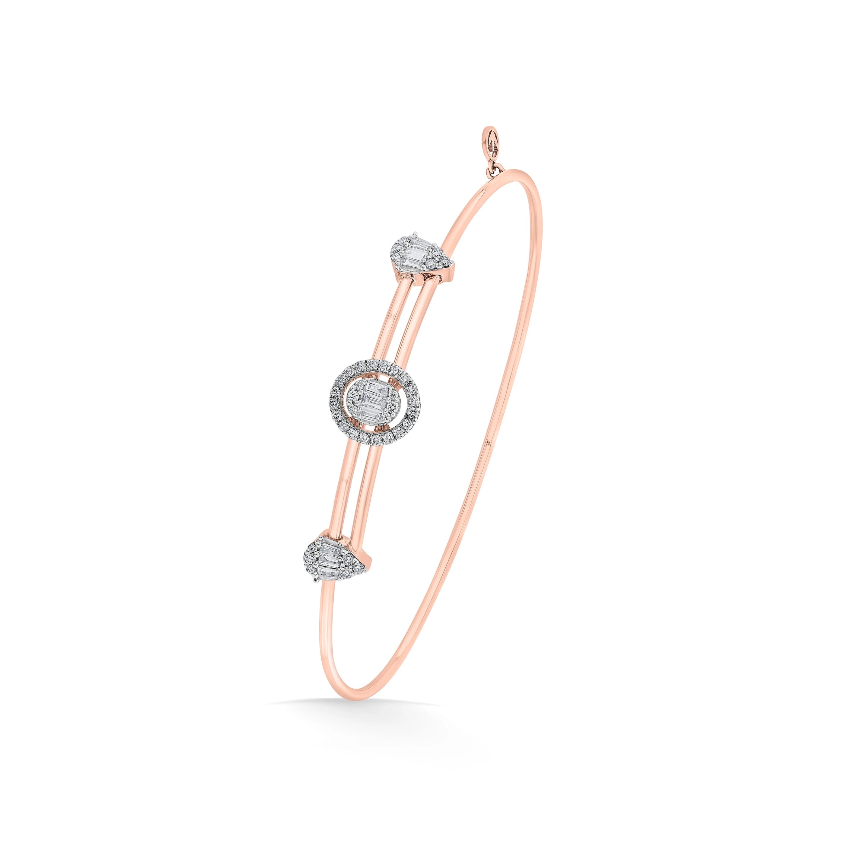 Lyrical Baguette Trio Bracelet - Zen Diamond India
