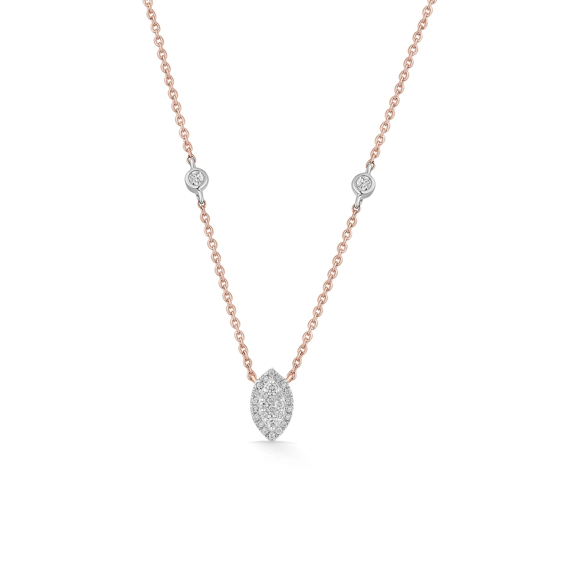 Marquise Mirage Diamond Deck Up Necklace - Zen Diamond India
