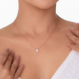 Marquise Majesty Deck Up Diamond Necklace - Zen Diamond India