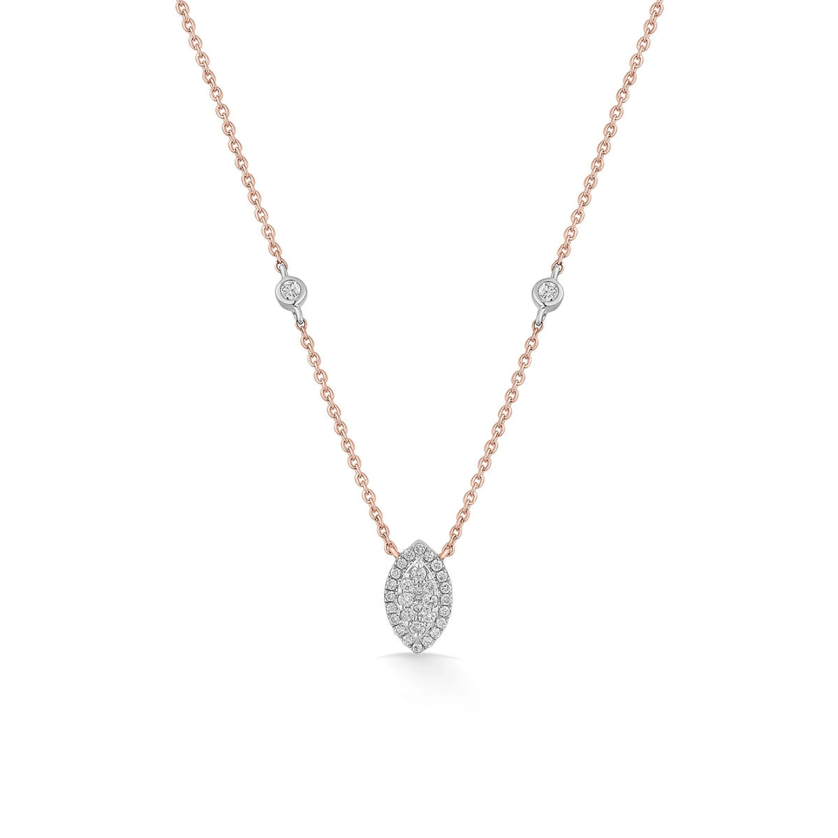 Marquise Majesty Deck Up Diamond Necklace - Zen Diamond India