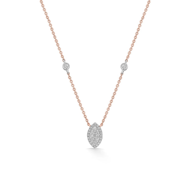 Marquise Majesty Deck Up Diamond Necklace - Zen Diamond India