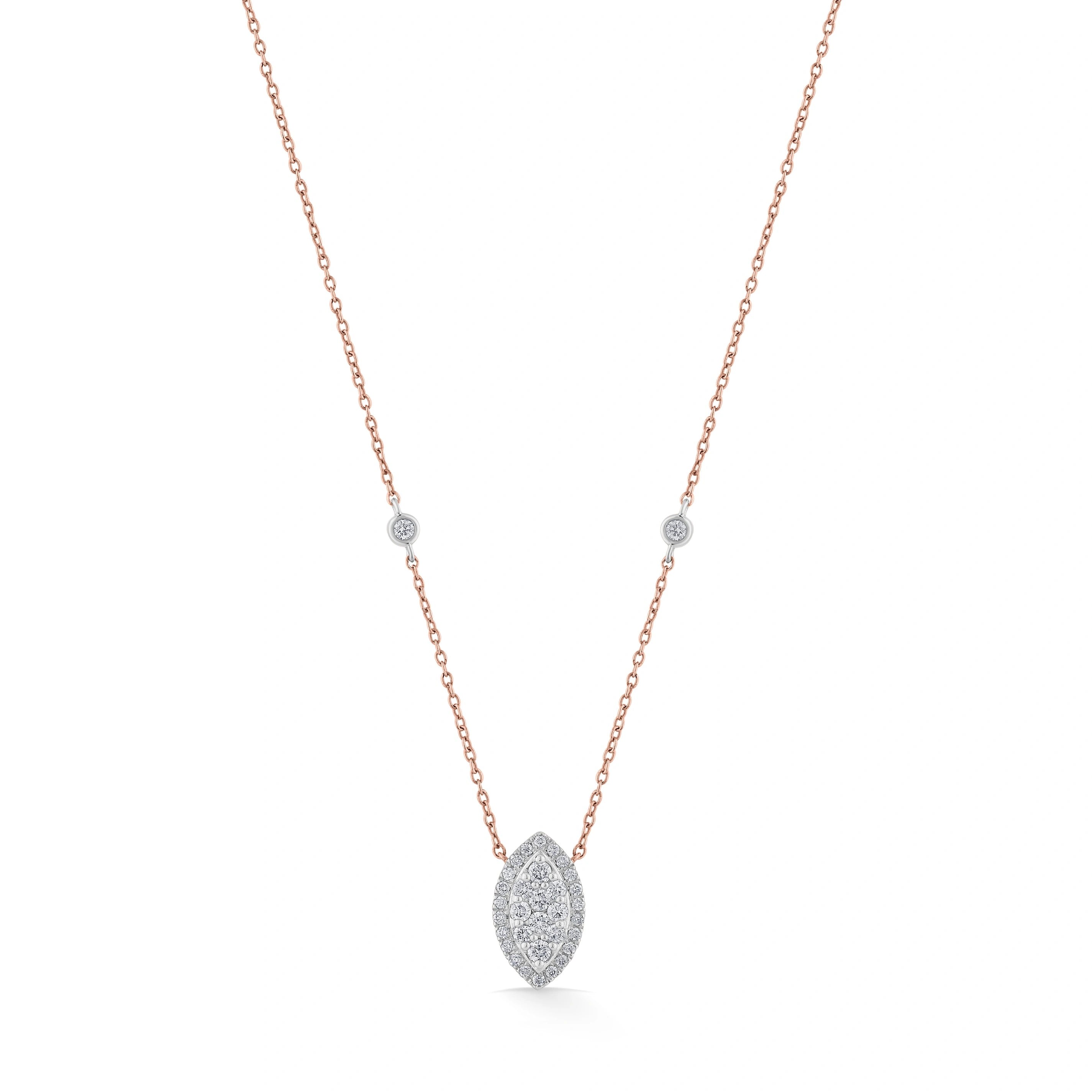 Deck Up Marquise Spark Luxe Necklace - Zen Diamond India