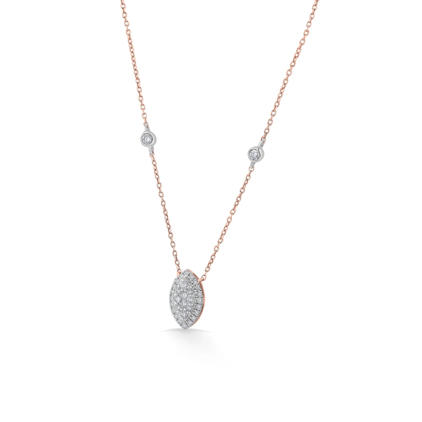 Deck Up Marquise Spark Luxe Necklace - Zen Diamond India