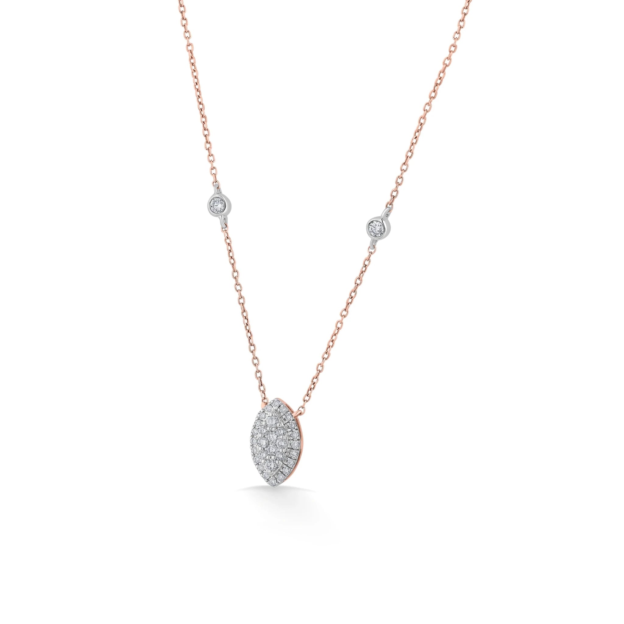 Deck Up Marquise Spark Luxe Necklace - Zen Diamond India