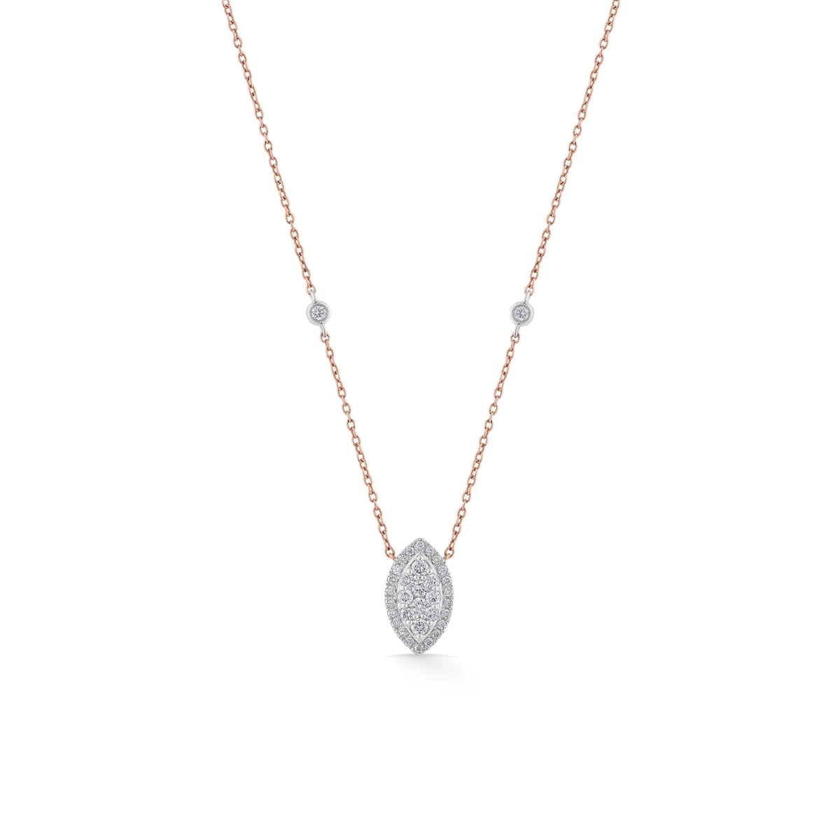 Deck Up Marquise Spark Luxe Necklace - Zen Diamond India